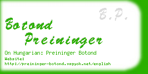 botond preininger business card